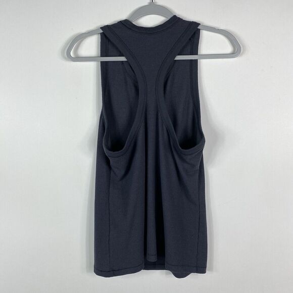 Fabletics Size XL Tinsley Waffle Tank Top Gray Pewter Athletic Workout Active - Picture 5 of 7